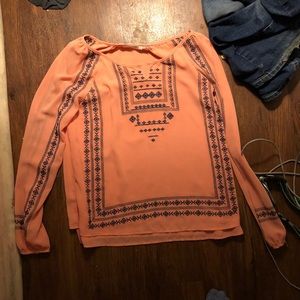 Orange blu pepper shirt